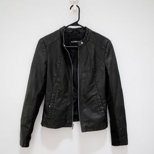 Black Leather Jacket from Express
